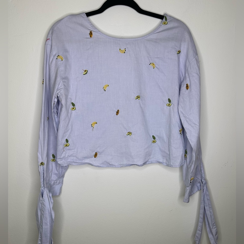 Zara Basic Collection Cotton Embroidered Banana A… - image 4